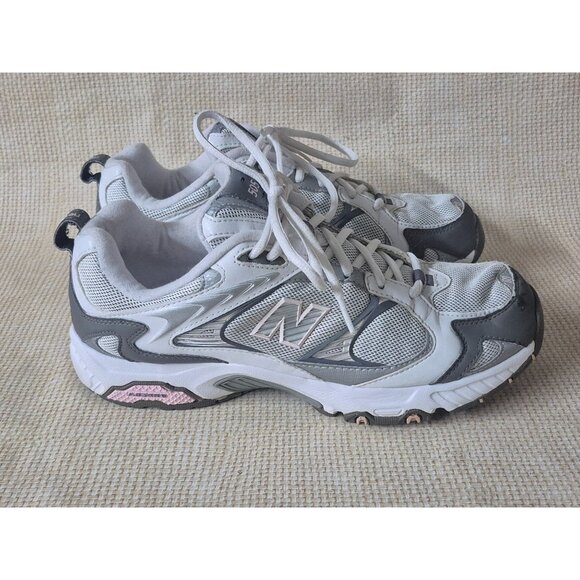 New Balance Womens 505 WX505GP Gray White Pink Running Shoes Sneakers Size 11B - Picture 5 of 13